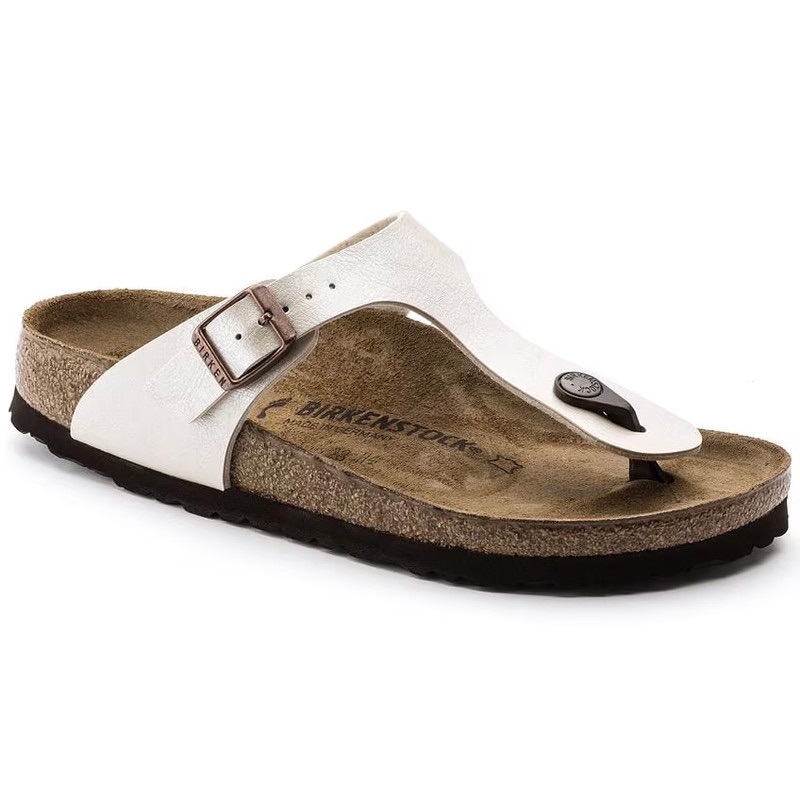 Birkenstock White Gizeh Toe-Post Sandal